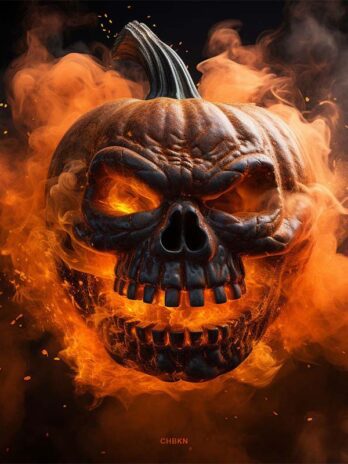 Halloween scary pumpkin