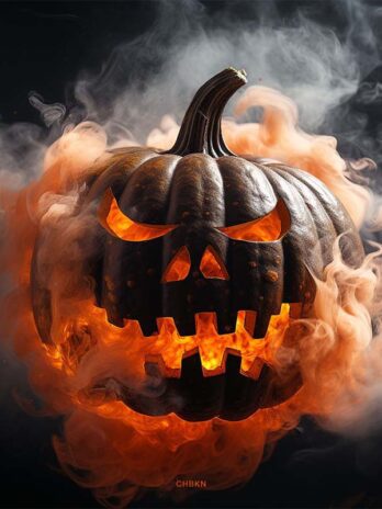 Halloween pumpkin head