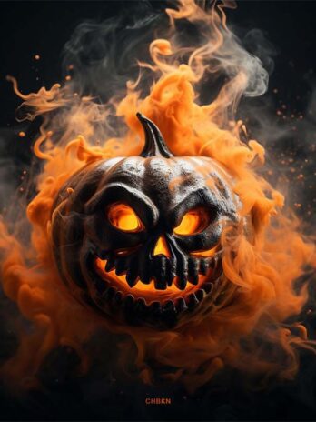 Orange and black eerie mystery