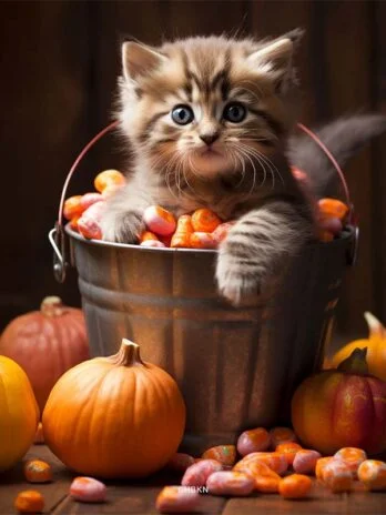 Candy-Loving Kitten