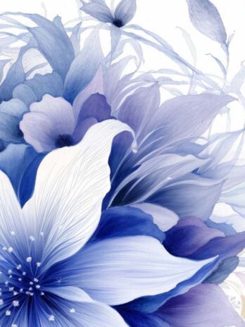 Blue Heart-Shaped Flowers