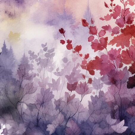 Misty Watercolor Heart Landscape - Image 2