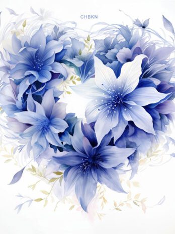 Blue Heart-Shaped Flowers