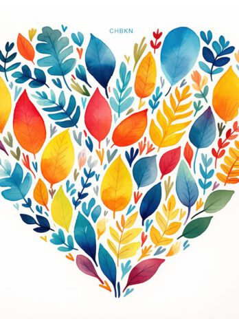 Autumn Leaves Heart Ornament