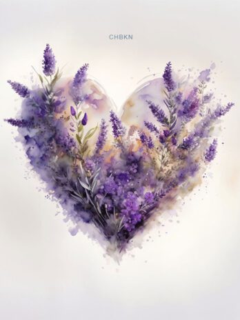 Lavender Heart Flowers