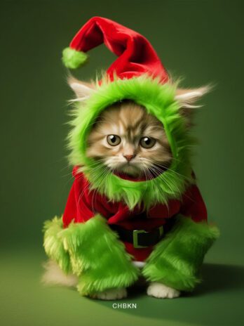 Weary Grinch Kitten Costume