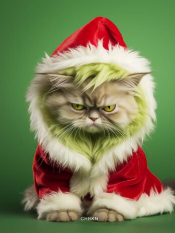 Grinch-Like Angry Kitten