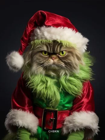 Santa Claus Cat Grinch