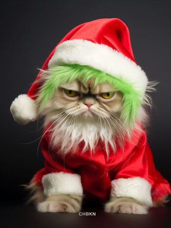Weary Grinch’s Helper Kitten