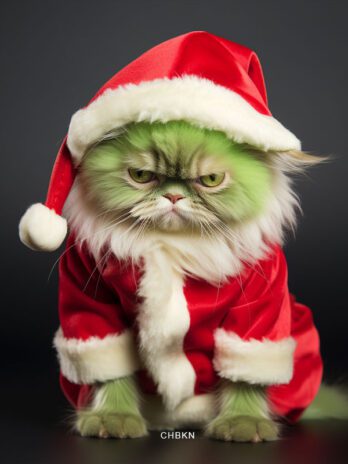 Ambitious Santa Cat Kitten