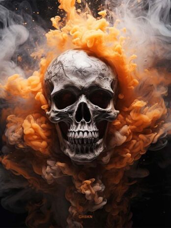 Smoky Human Skull
