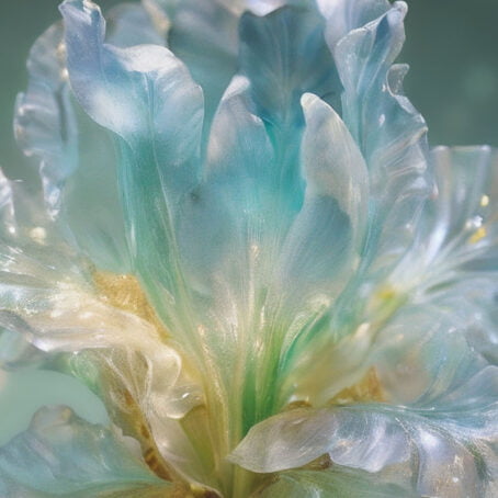 Iridescent Glass Iris in Pastel Hues - Image 2