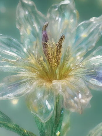 Shimmering Stargazer Lily Crystal