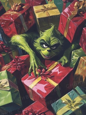 Gift-Crazy Grinch Artwork 🎁🤪