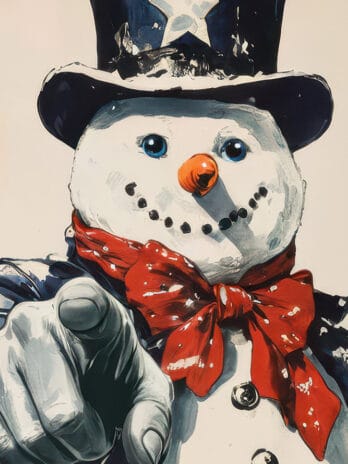 Patriotic Snowman Wants You!