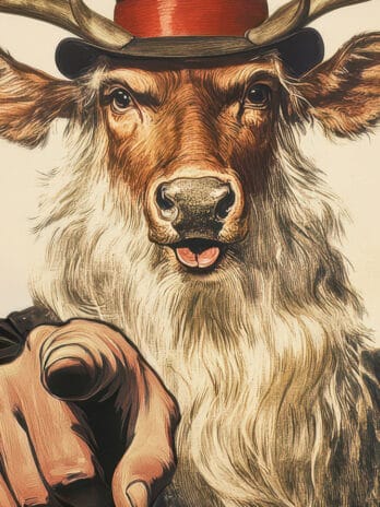 Rudolph with a Festive Top Hat