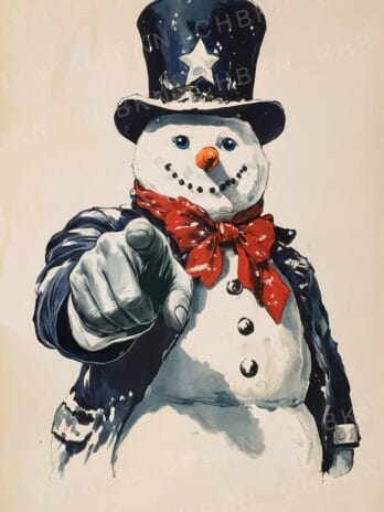 Patriotic Snowman Wants You!