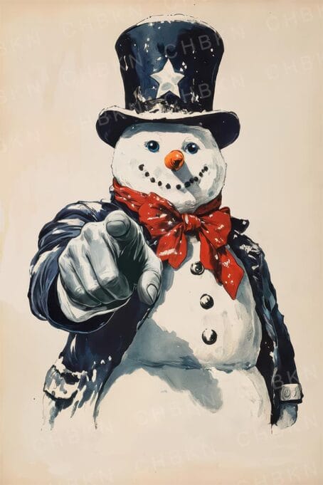 Patriotic Snowman Wants You!