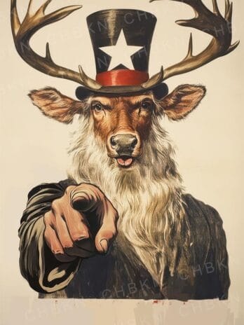 Rudolph with a Festive Top Hat