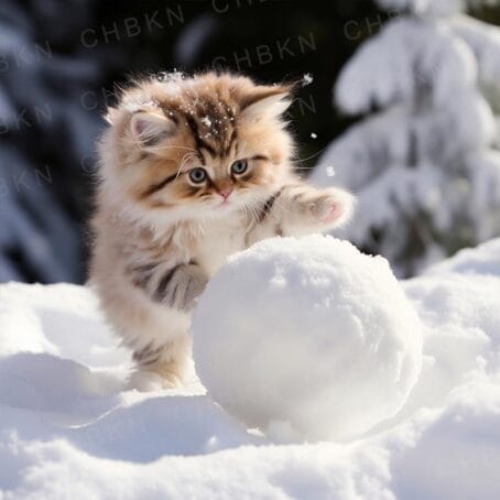 Fluffy Kitten’s Snowball Kick