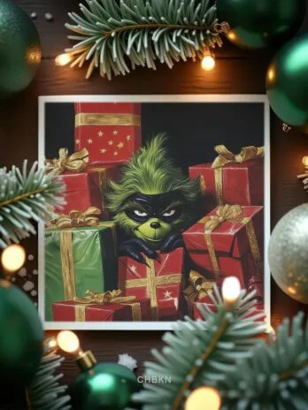 Peeking Grinch Digital Image 🎄👀