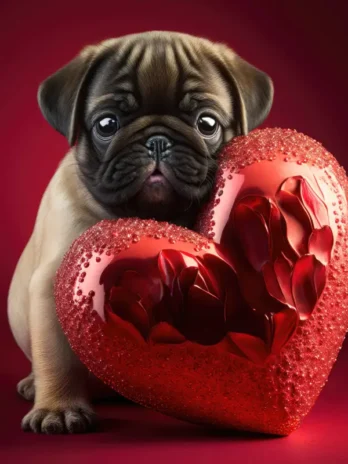 Pug’s Crystal Valentine