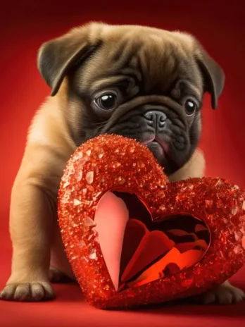 Pug’s Glittery Charm