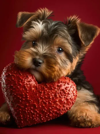 Yorkie’s Valentine Sparkle
