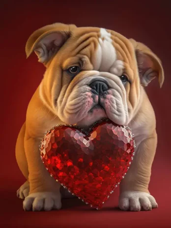Bulldog’s Heartfelt Valentine